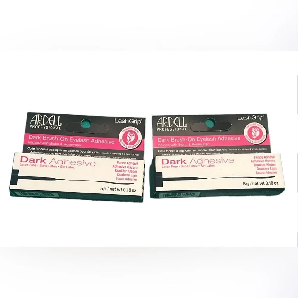 Ardell Natural Brush-On Adhesive with Rosewater-Dark Lot Of 2 NEW